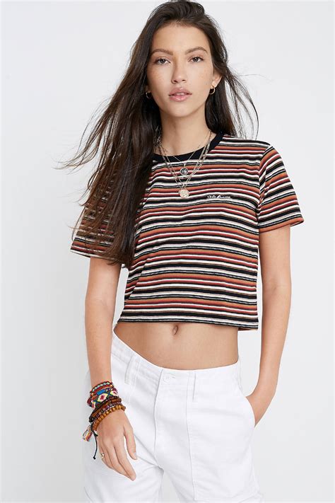 Striped cropped t